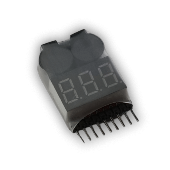 Індикатор/тестер напруги для 1–8S LiPo/Li‑ion/Li‑Fe в термоусадці з звуковим попередженням Індикатор/тестер напруги для 1–8S LiPo/Li‑ion/Li‑Fe в термоусадці з звуковим попередженням